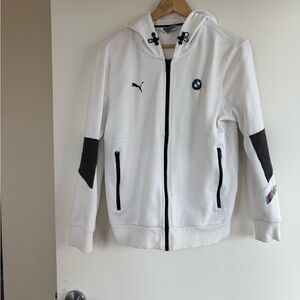 Puma White Hoodie with Black Accents
